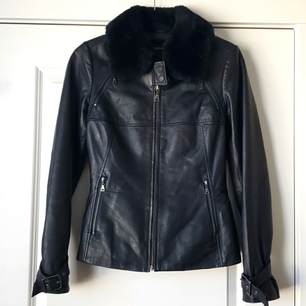 Vintage Danier Leather Aviator Jacket Rare piece.